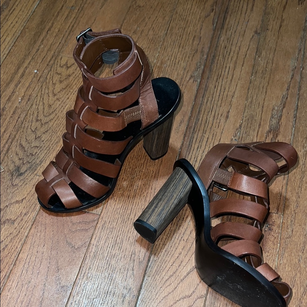 Vince leather gladiator style heels